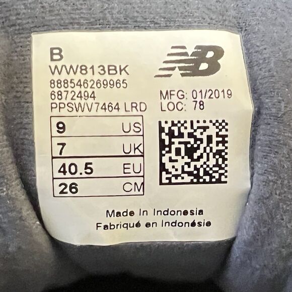 New Balance 813 Shoes Womens 9 Black Comfort Walking Sneakers Athletic WW813BK - Picture 8 of 15